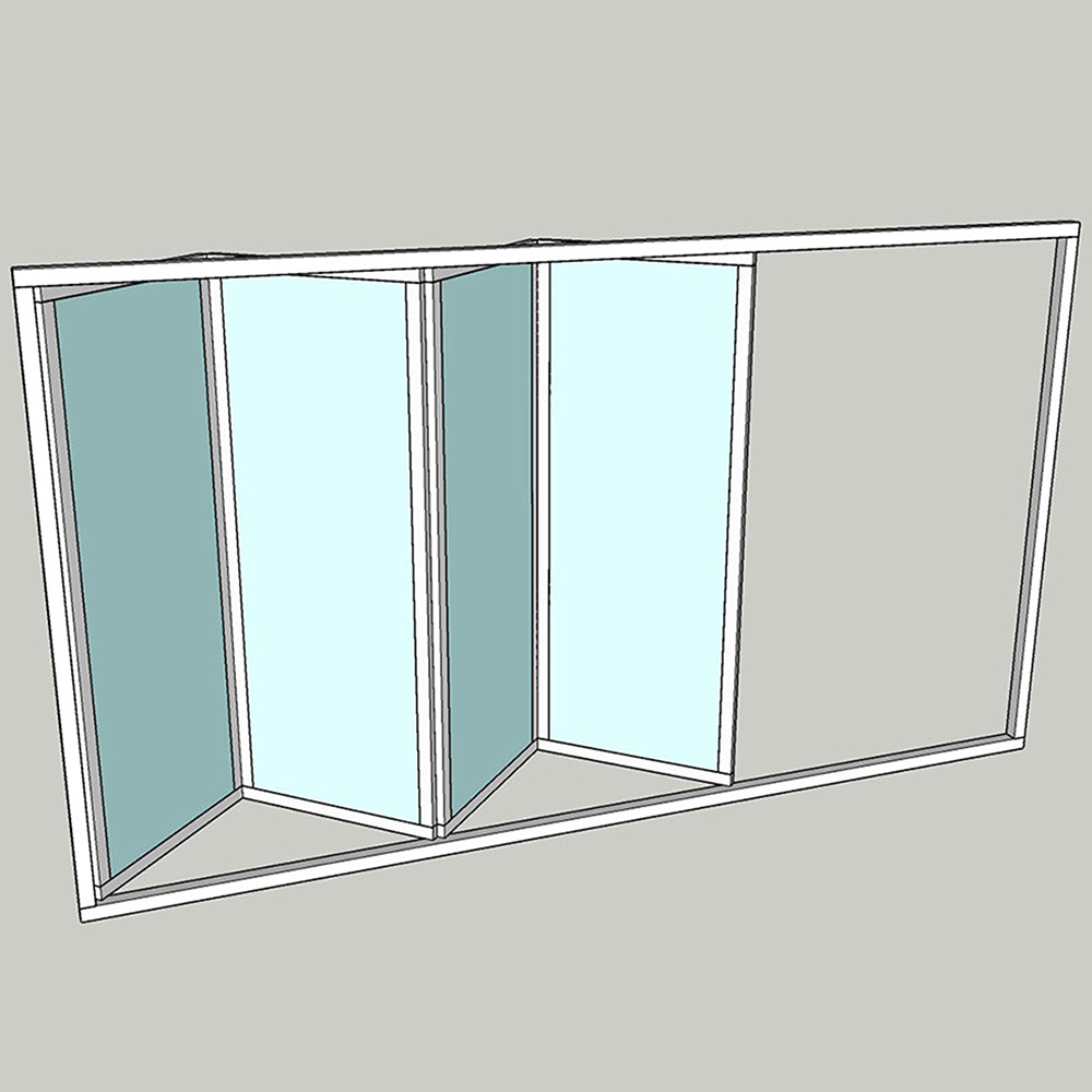 Vikparti Allvy Sunroom s75 3-Glas 4-Delad