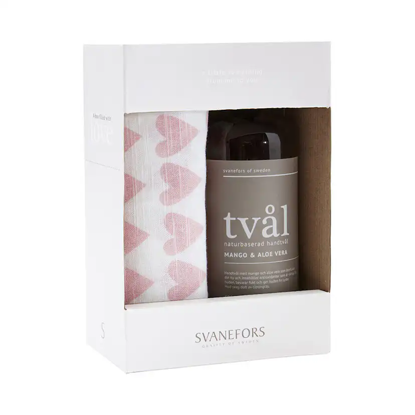 Presentförpackning Svanefors Handtvål & kökshandduk Jadore