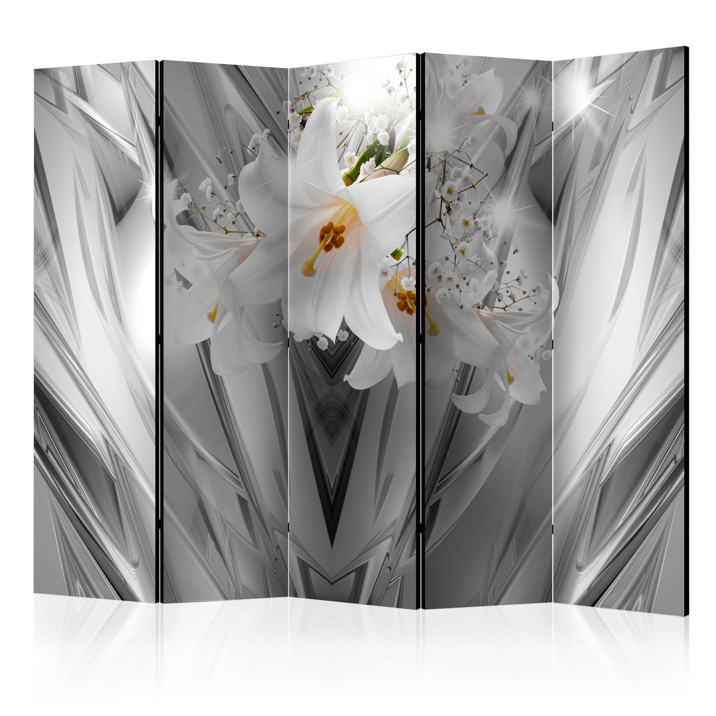 Rumsavdelare Skärmvägg Arkiio Steel Lilies II 225x172 cm