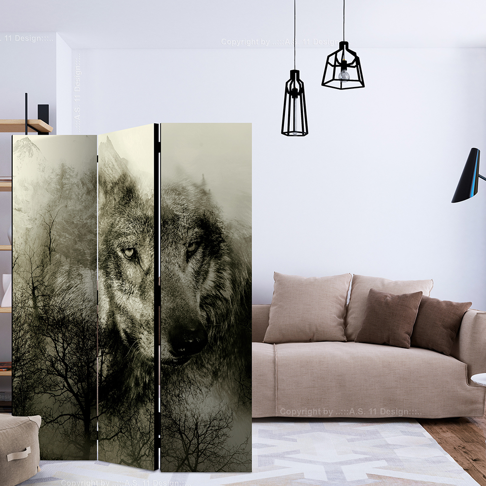 Rumsavdelare Skärmvägg Arkiio Mountain Predator Beige 135x172 cm