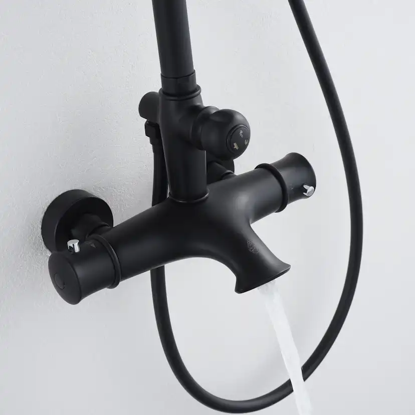 Takduschset Bathlife Ebb mattsvart Mattsvart