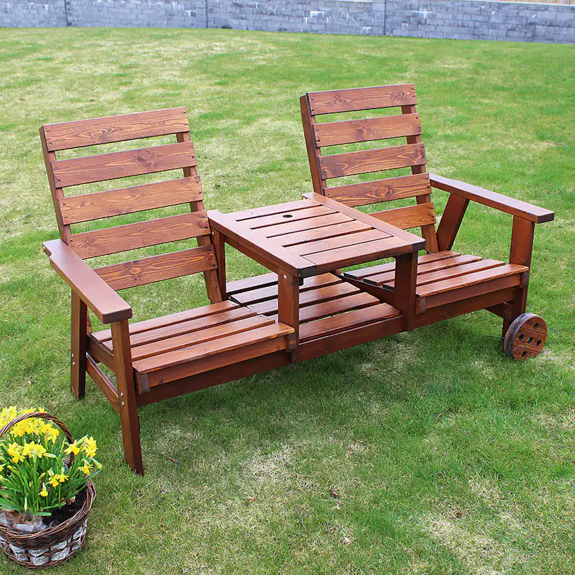 Trädgårdsmöbel Eden Wood Duo Seat
