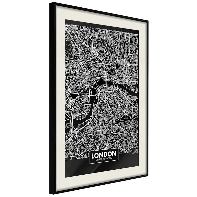 Poster Artgeist Affisch Dark Map of London