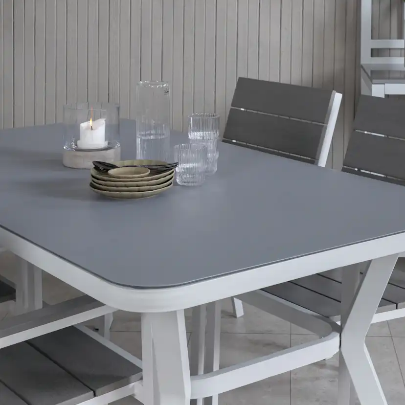 Matgrupp Venture Home Virya Matgrupp Utomhus 160cm med 4 Levels Stapelbara Matstolar