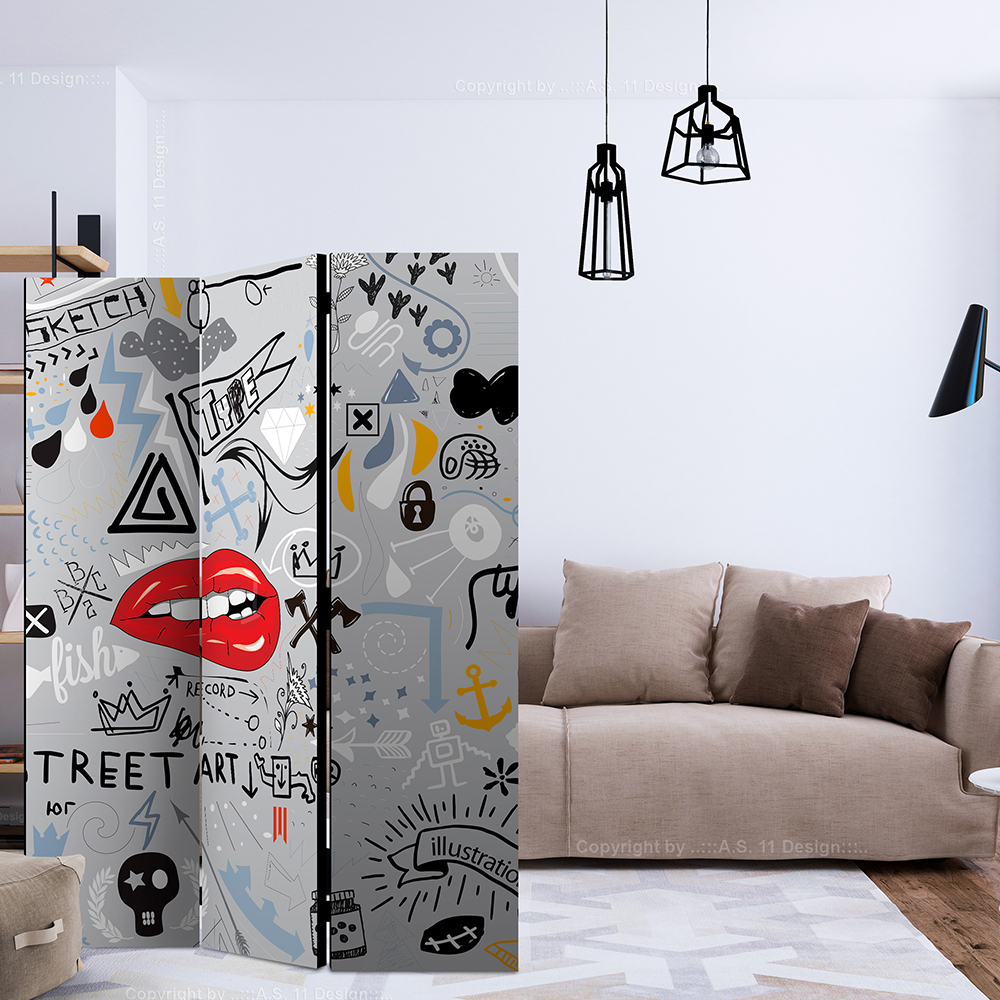 Rumsavdelare Skärmvägg Arkiio Stream Of Thought 135x172 cm