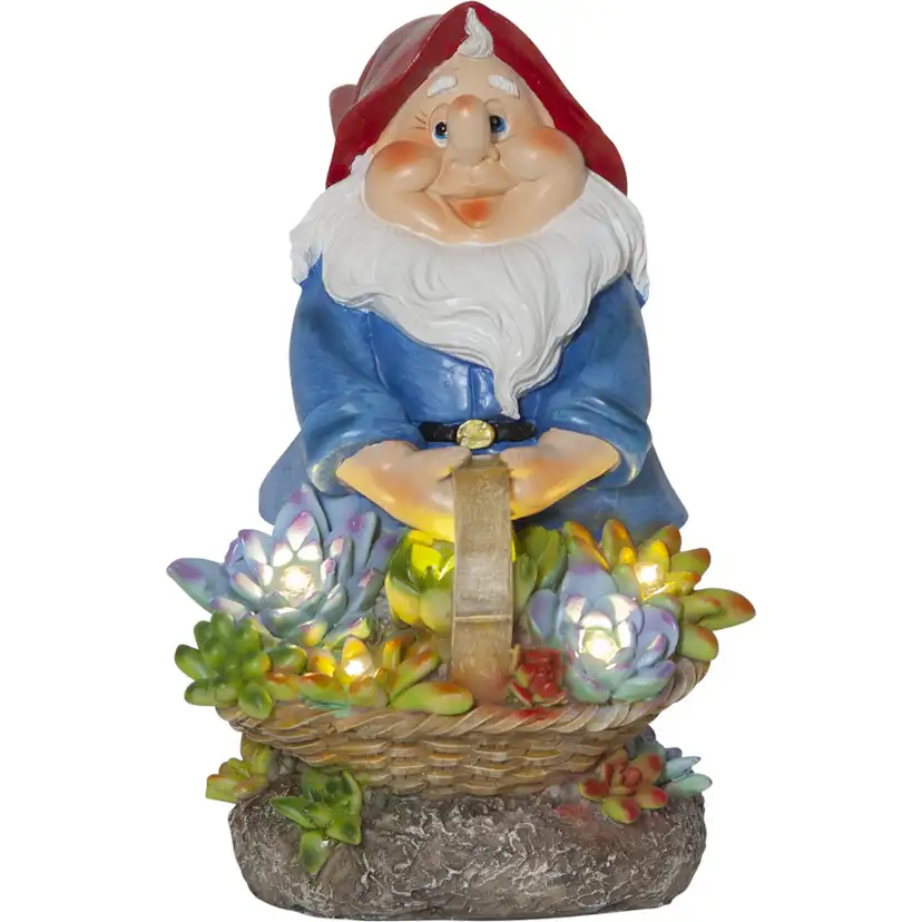 Solcellsdekoration Star Trading Gnomy Blomsterkorg
