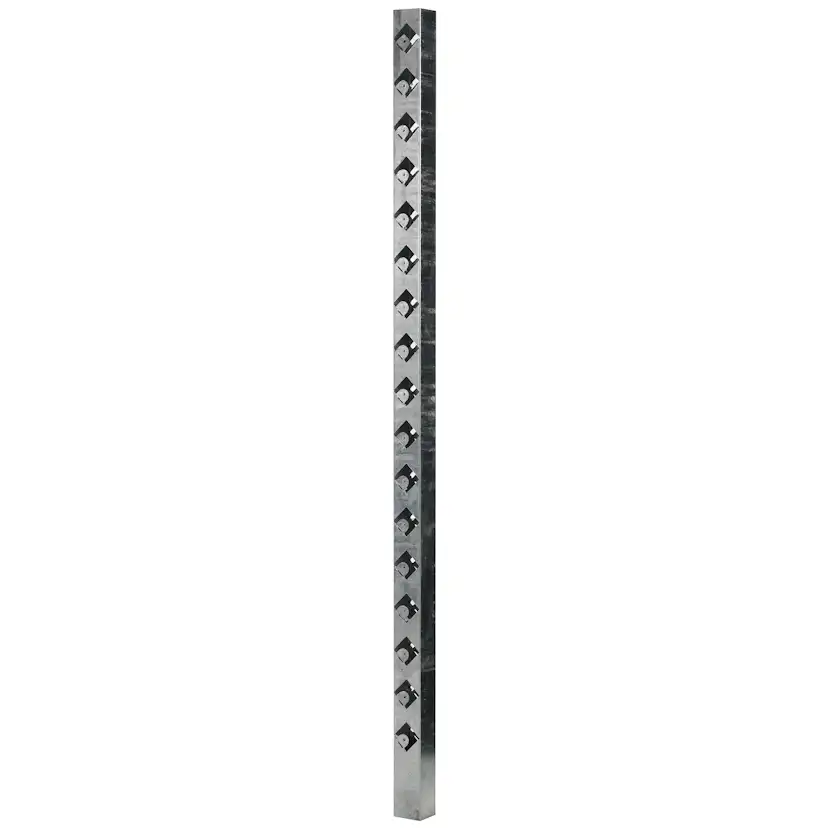 Staketstolpe Öckerö 1770mm varmgalv stål 70x70 Mellan Varmgalvaniserad, Höjd: 1770 mm