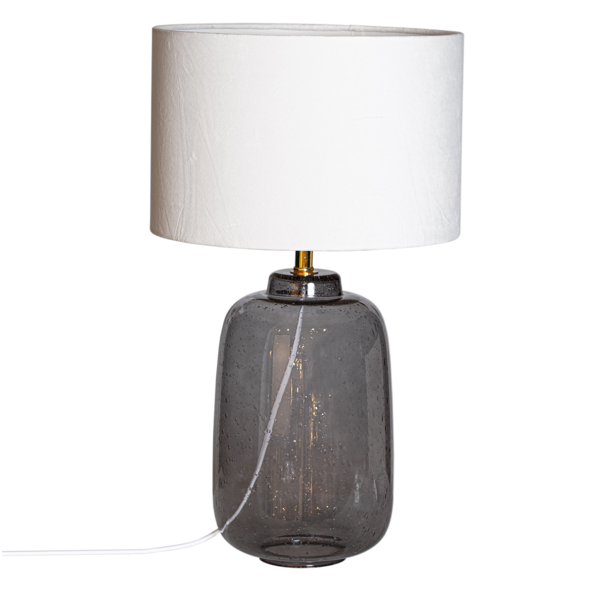 Bordslampa Cottex Blake H46 cm Glasfot med Sammetsskärm
