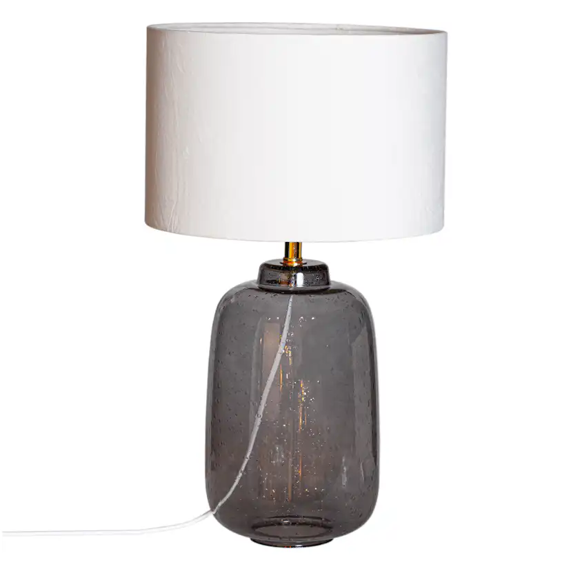 Bordslampa Cottex Blake H46 cm Glasfot med Sammetsskärm