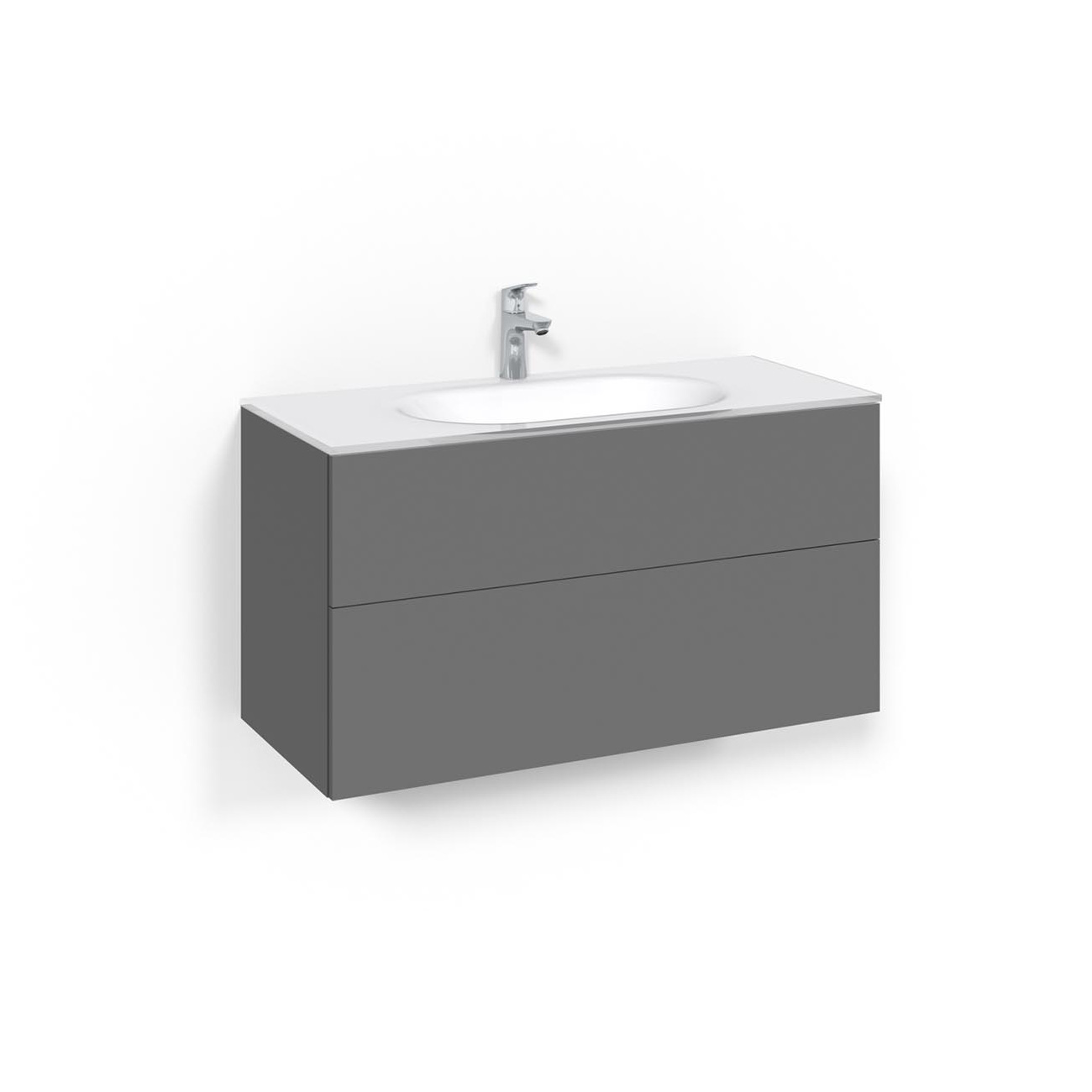 Tvättställsskåp Macro Design Crown Plain Med Glastvättställ