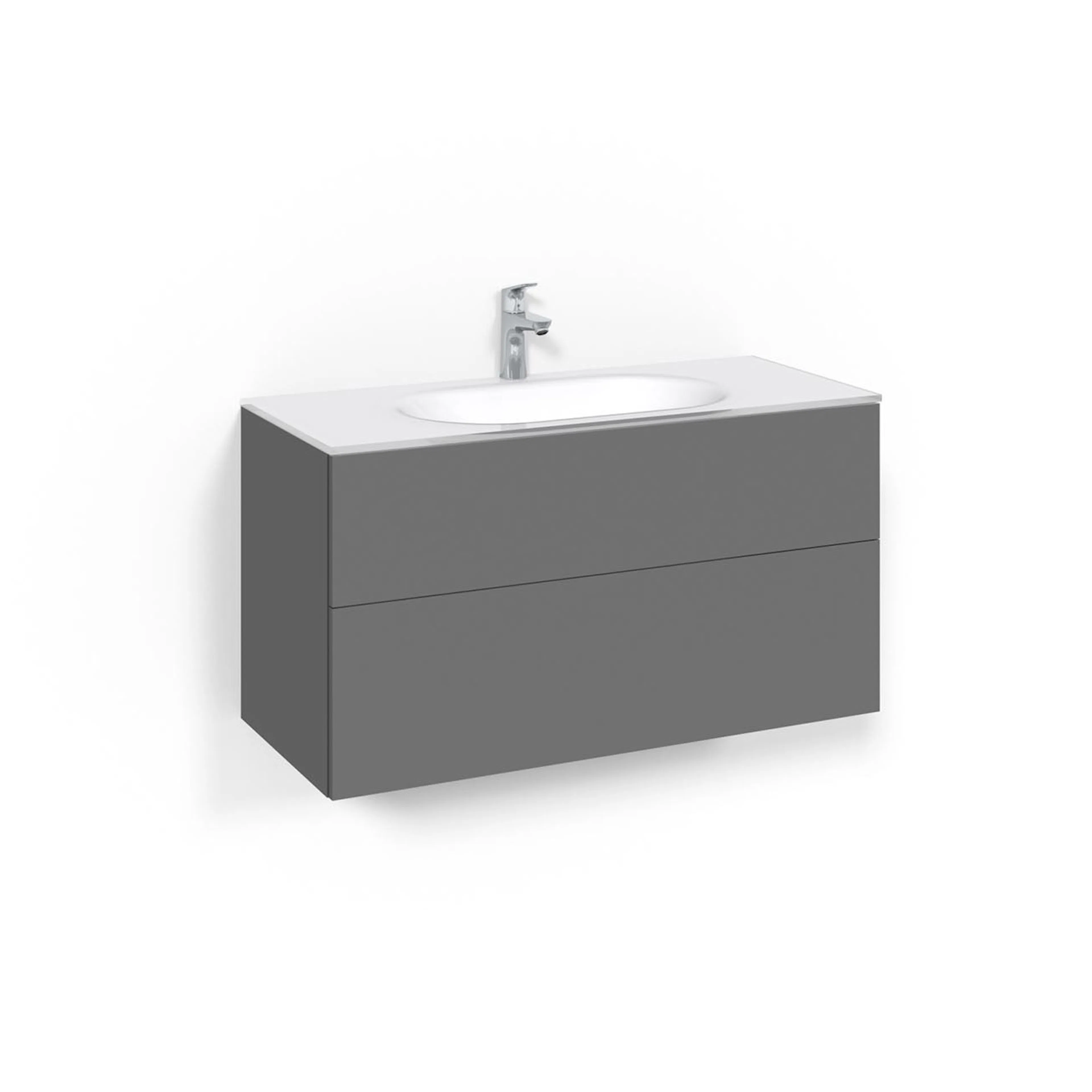Tvättställsskåp Macro Design Crown Plain Med Glastvättställ