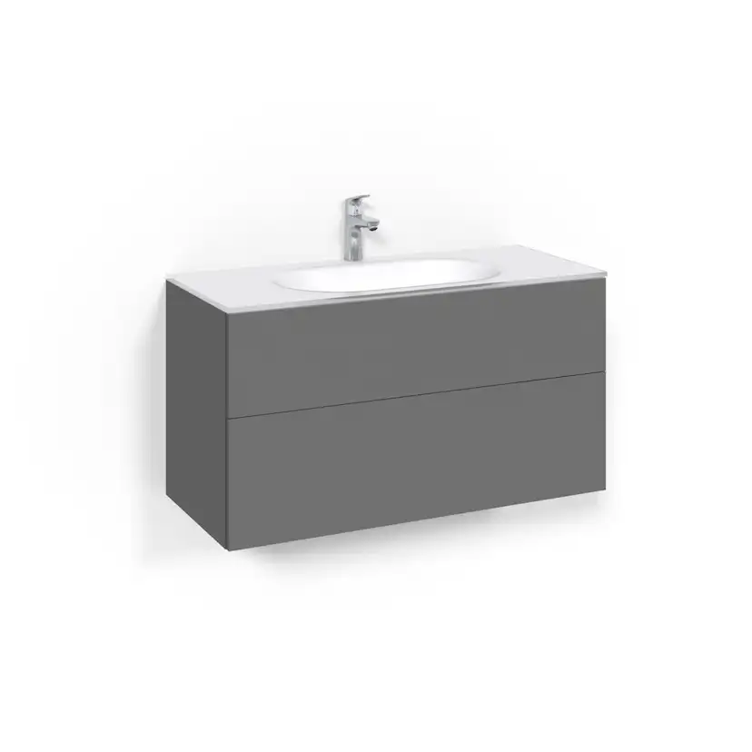 Tvättställsskåp Macro Design Crown Plain Med Glastvättställ