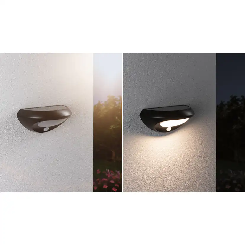 Fasadbelysning Solcell Paulmann Sorova LED med Skymningsstyrd rörelsedetektor IP44