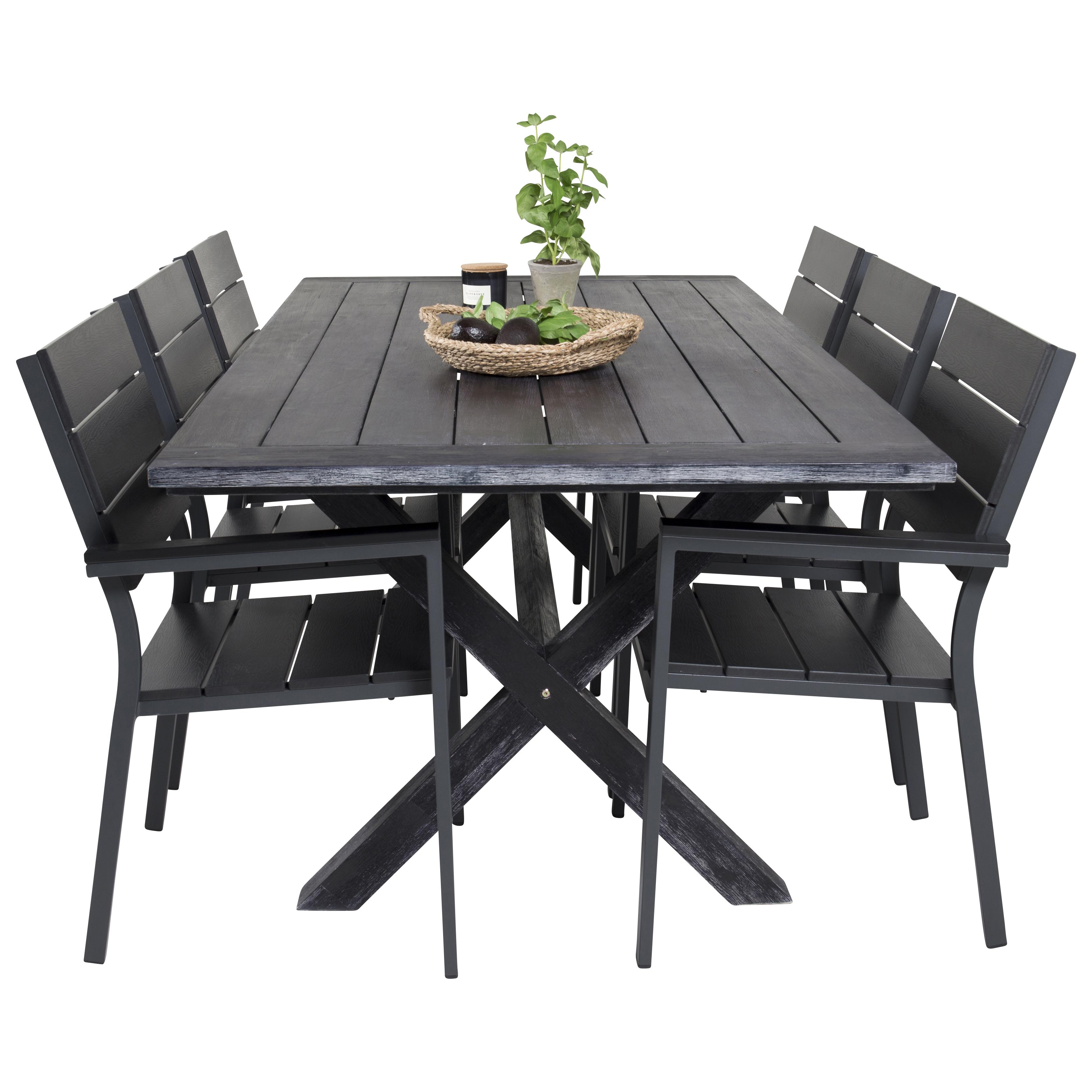Matgrupp Venture Home Rossi 200 med 6 Lova Stolar