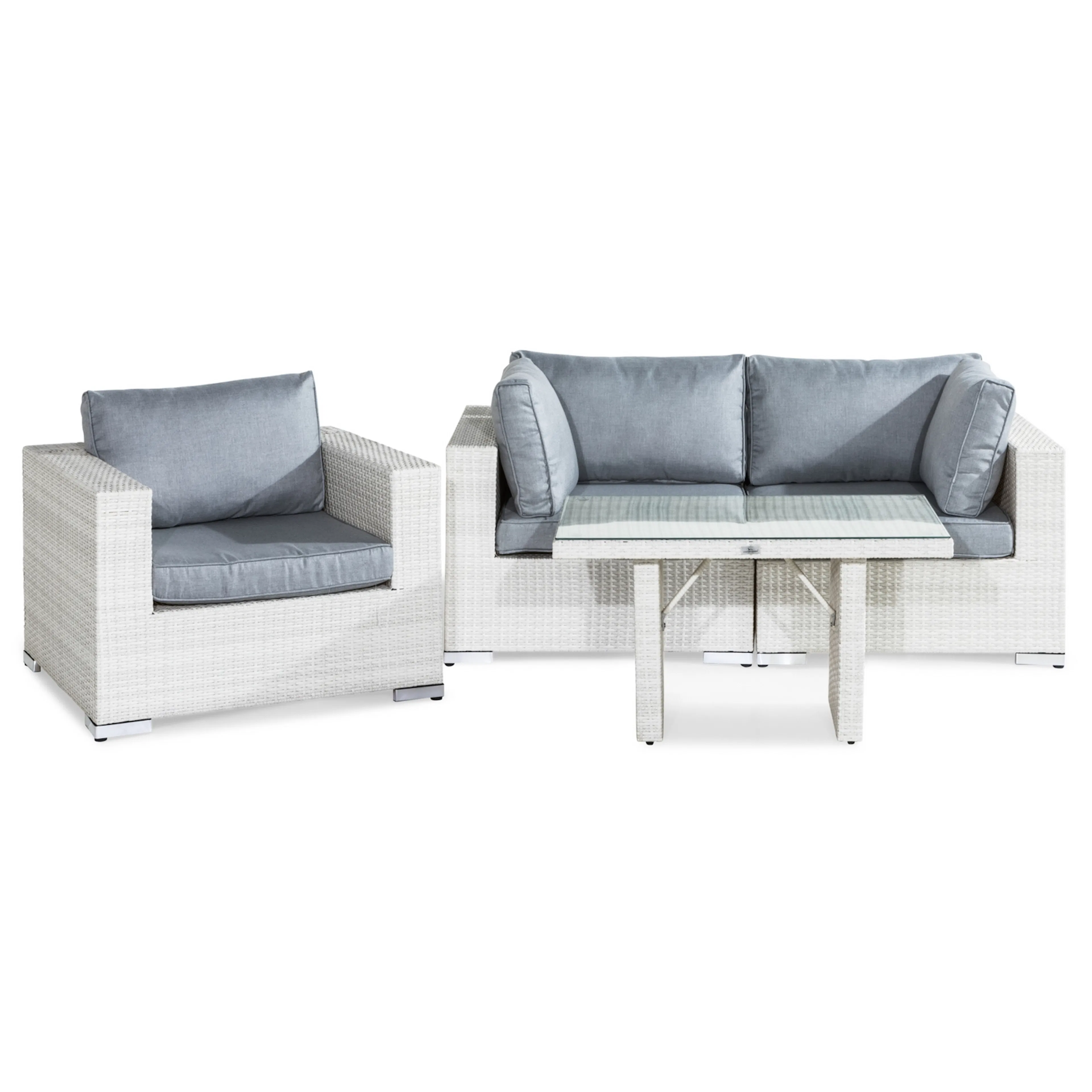 Loungegrupp Comfort Garden Bahamas 2-sits med Soffbord 100x60 och Fåtölj Utomhus