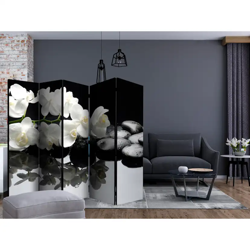 Rumsavdelare Skärmvägg Arkiio Spa, Stones and Orchid II 225x172 cm