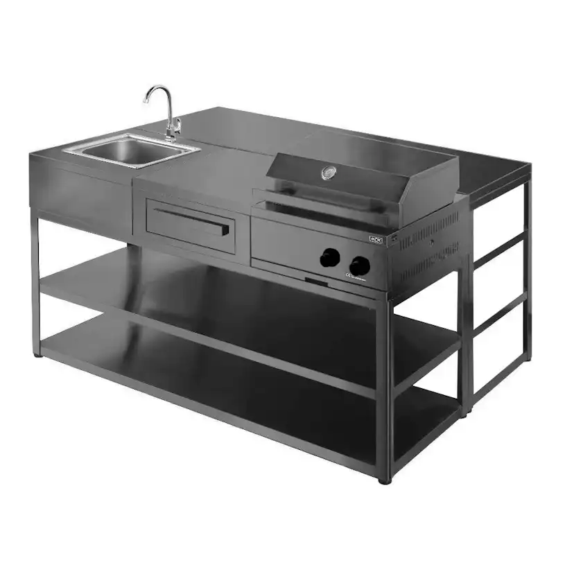 Förvaringsmodul med arbetsbänk Myoutdoorkitchen Nordic Line