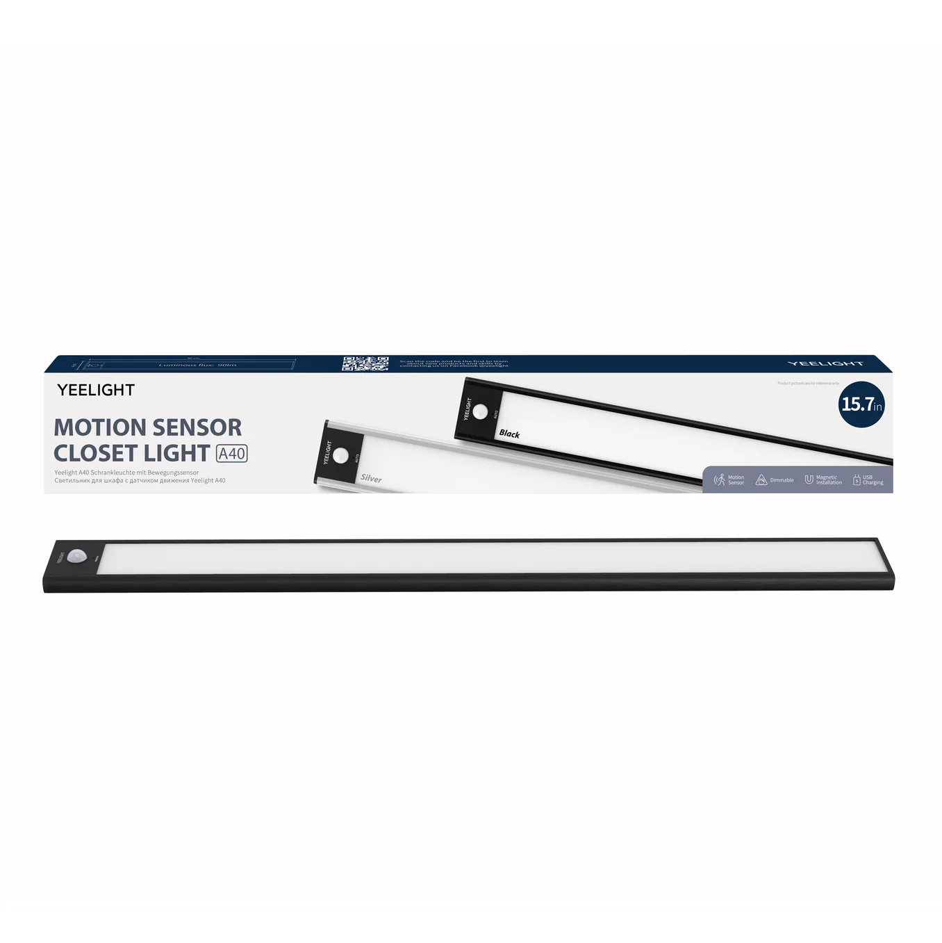 Lampa med Rörelsesensor Yeelight Closet Light, Svart- Smart Belysning