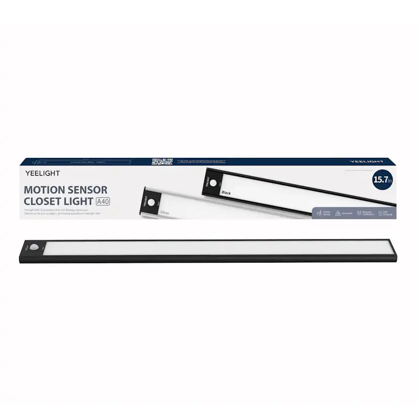 Lampa med Rörelsesensor Yeelight Closet Light, Svart- Smart Belysning