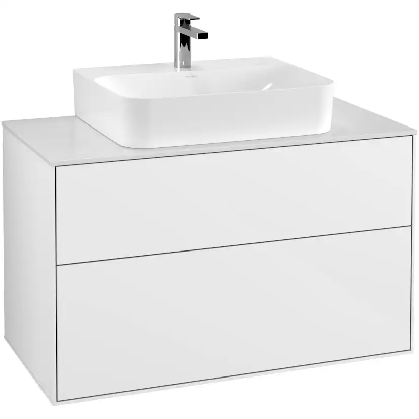 Tvättställsskåp Villeroy & Boch Finion med 2 Lådor och Bänkskiva för Centrerat Tvättställ