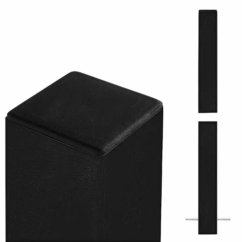 Stålstolpe PLUS för Nedgjutning Svart 268 cm
