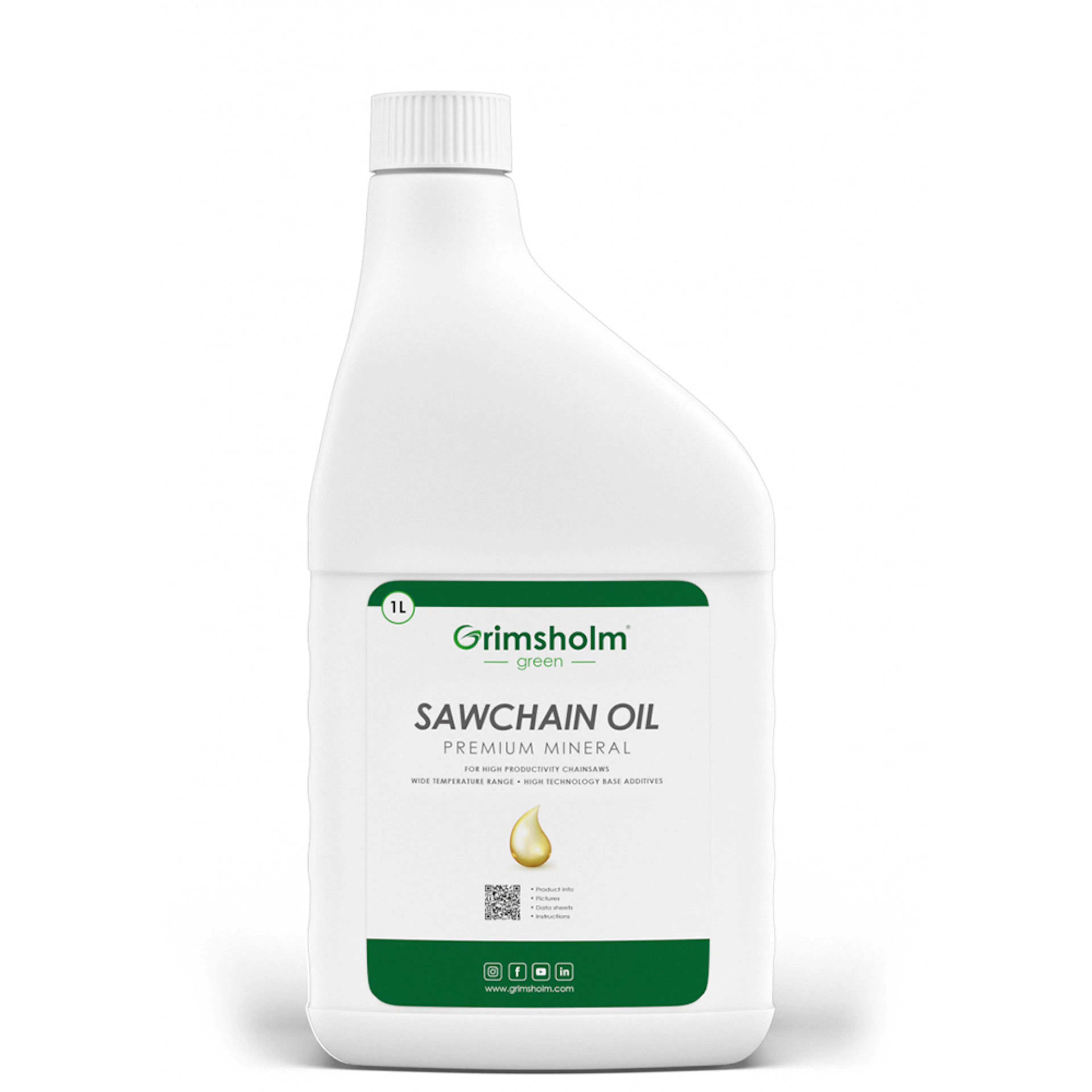 Sågkedjeolja Grimsholm Premium Mineral 1 L