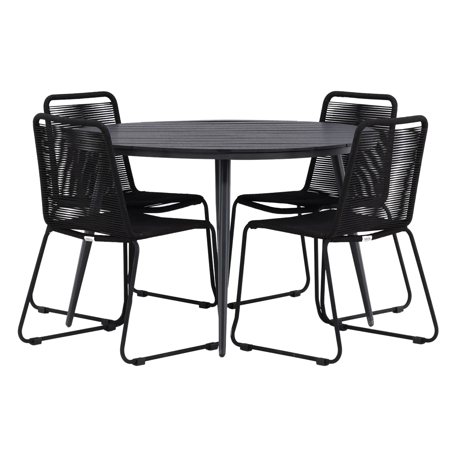 Break - Dining Table Round- Black / Black - Alu / Aintwood - Svart