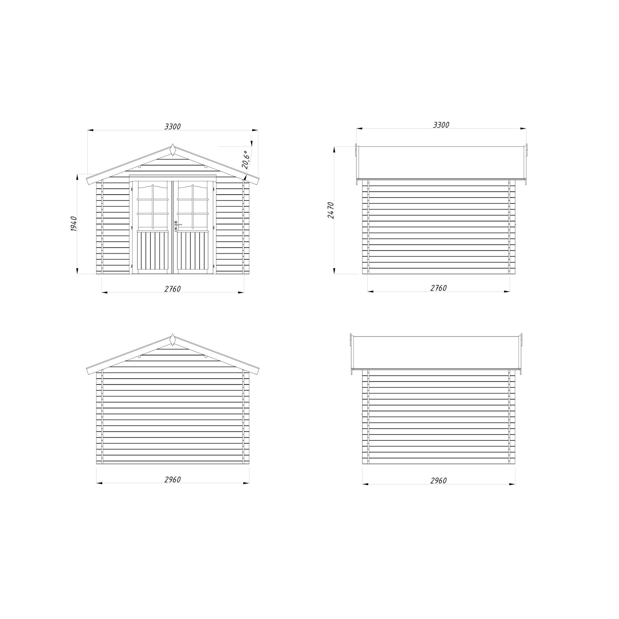 Stuga Palmako Lotta 7,6 m2