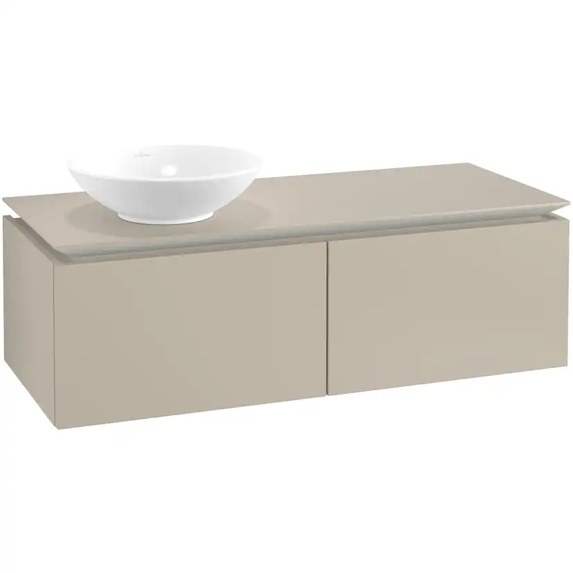 Tvättställsskåp Villeroy & Boch Legato Kompakt 1200 med 2 Lådor för Ocentrerat Ytmonterat Tvättställ