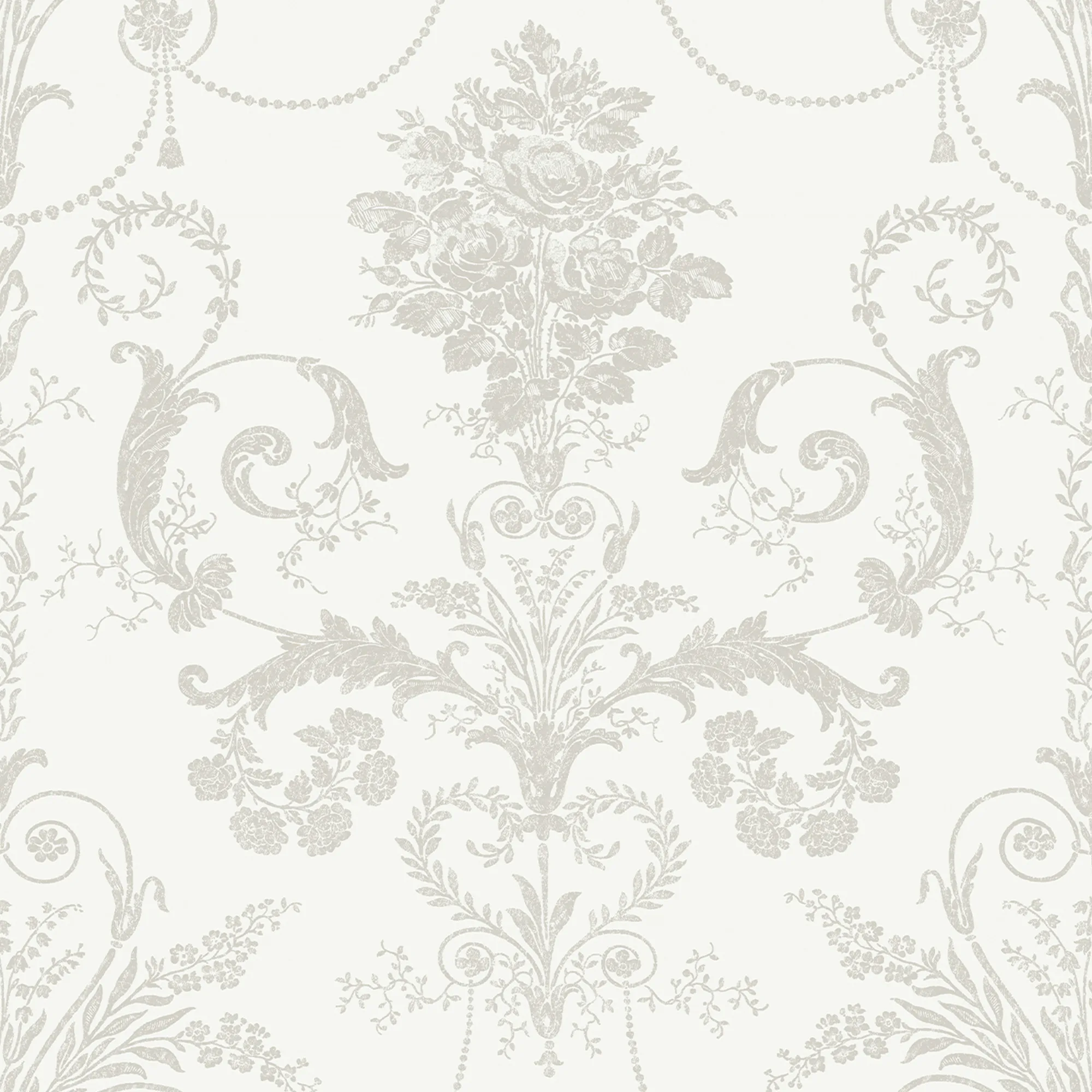 Tapet Laura Ashley Josette Dove Gra & Vit