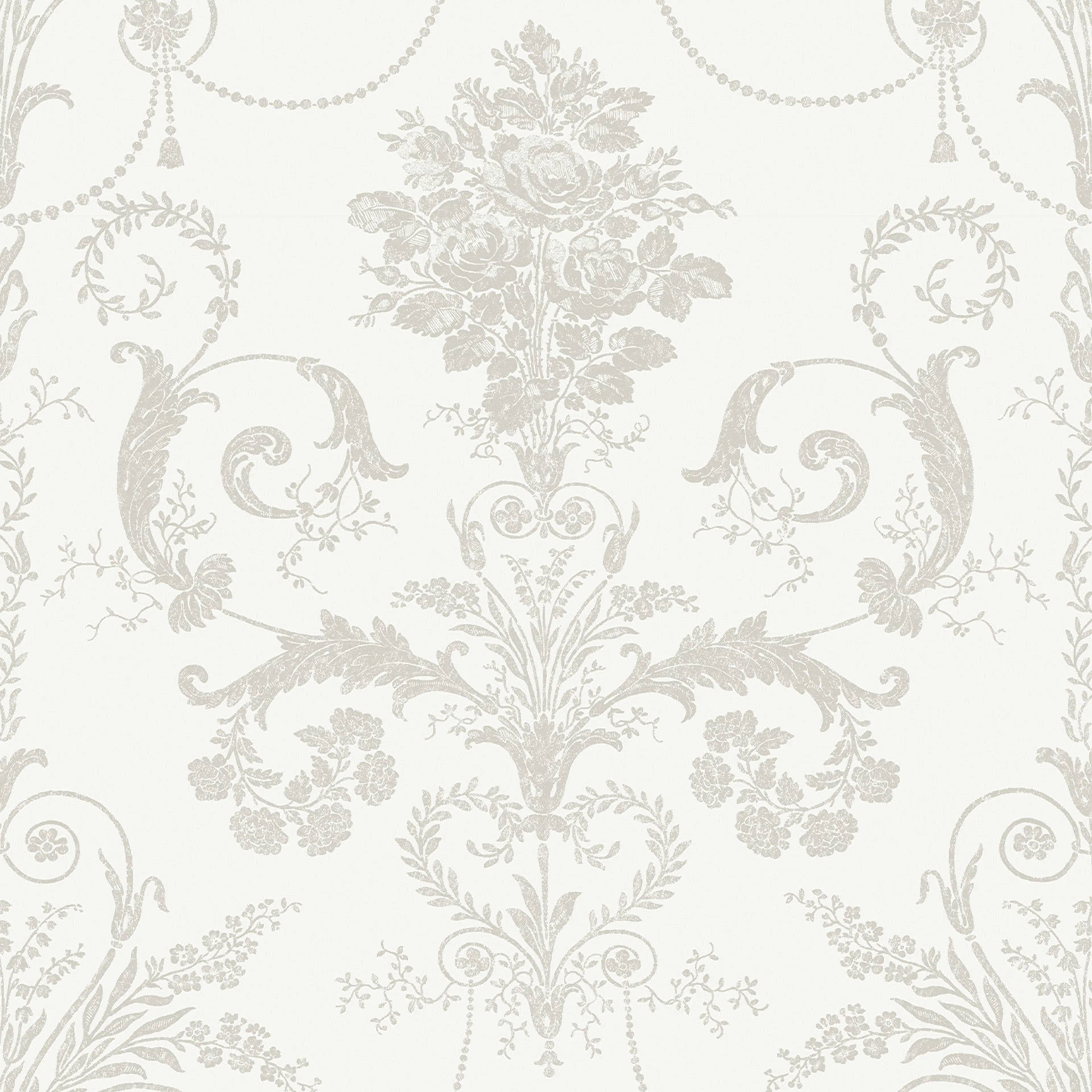 Tapet Laura Ashley Josette Dove Gra & Vit