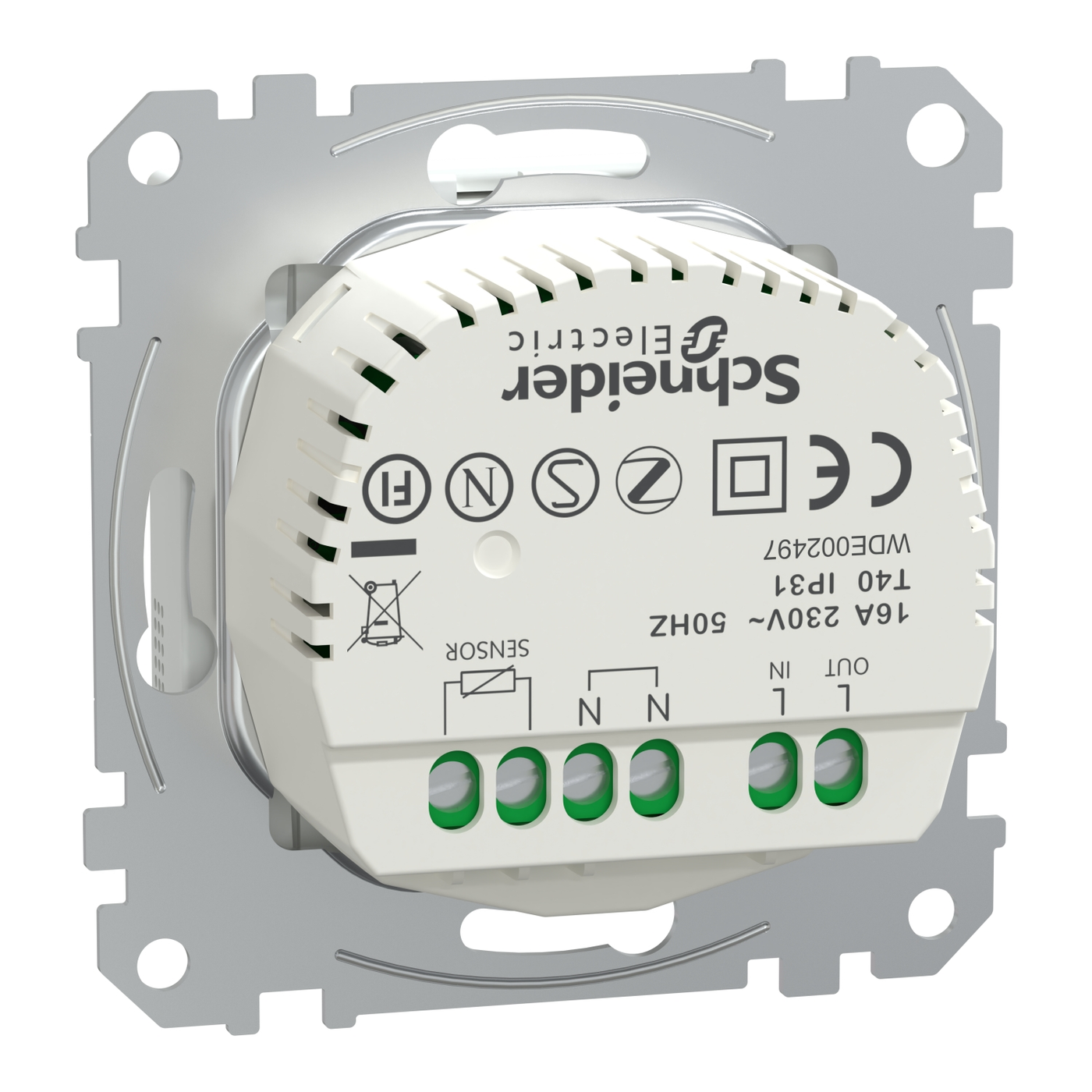 Uppkopplad Termostat Schneider Electric Exxact för Rum/golv Elektronisk 16A kan Styras via Wiser-appen Zigbee 3.0