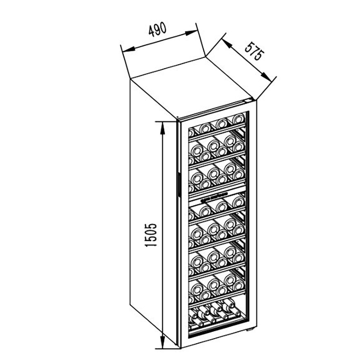Vinkyl Cavin Polar Collection 83 Full Glass PCD83FGB