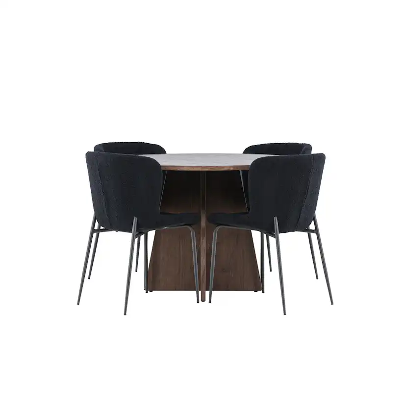 Matgrupp Venture Home Bootcut Ø110 med 4 st Modesto Stolar