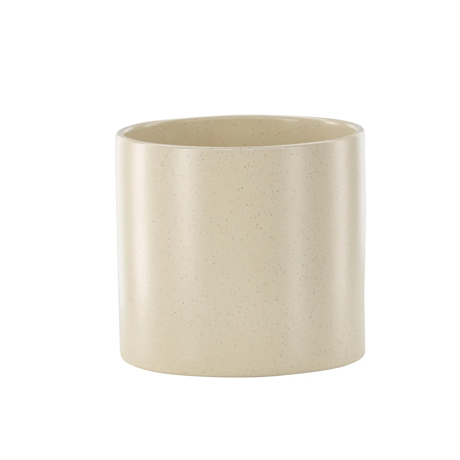 Sane Pot - Beige/Black Dots - 18*18*17cm Beige, H: 17 cm