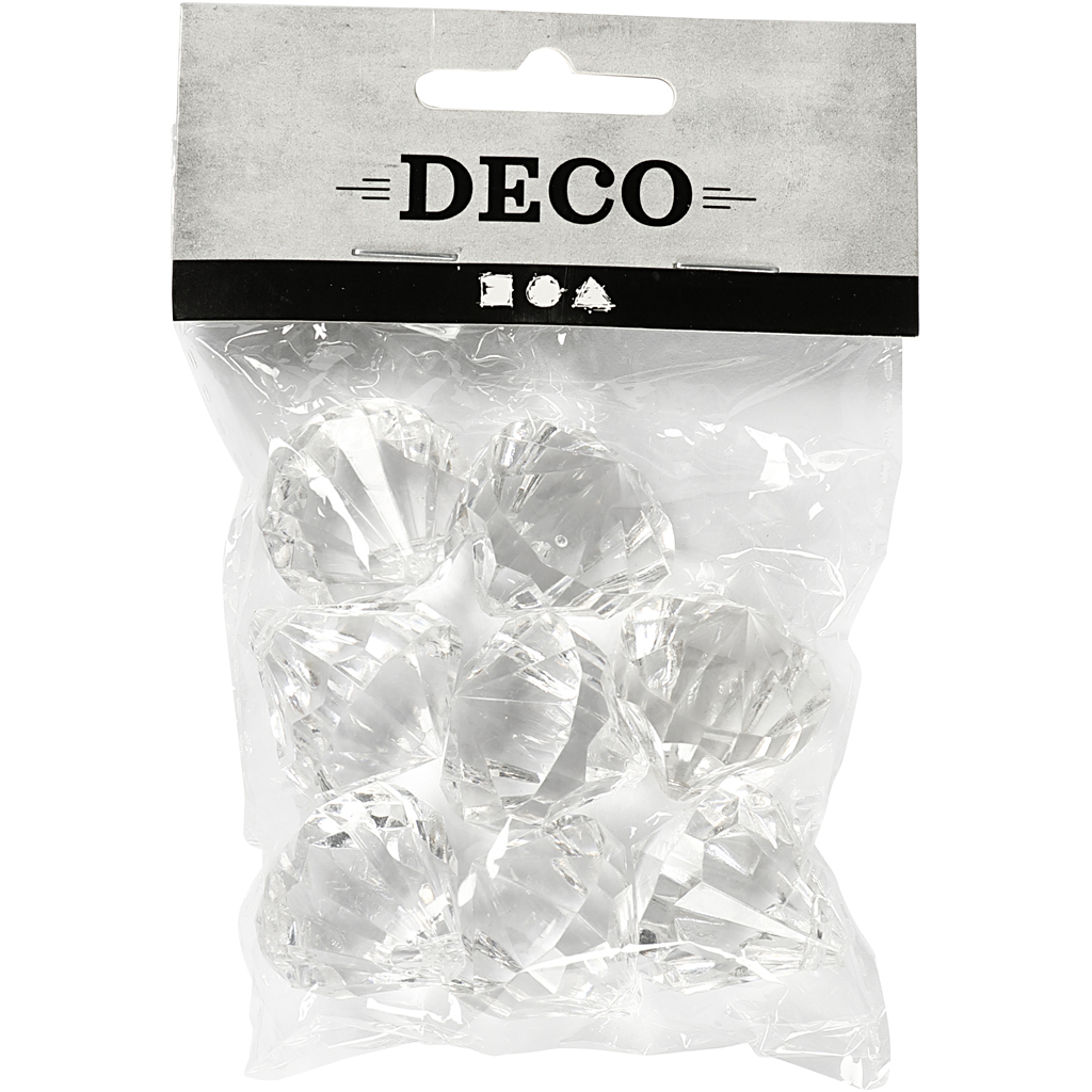 Prismor Creativ Company Blank Transparent Stl 27x30 mm Hålstl 2,5 mm 8 St/1 Förp