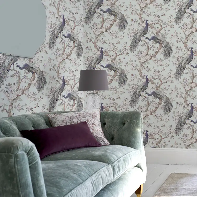 Tapet Laura Ashley Belvedere Enteneier Blå