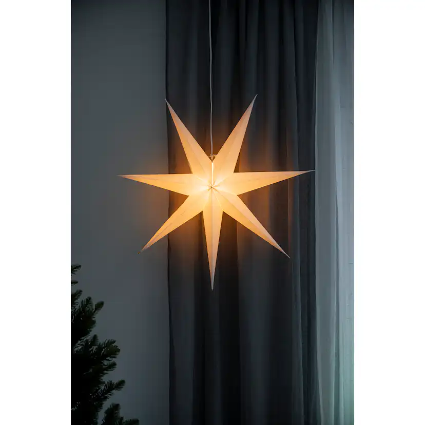 Adventsstjärna Gnosjö Konstsmide Pappersstjärna med Textilstruktur inkl. Sladdställ