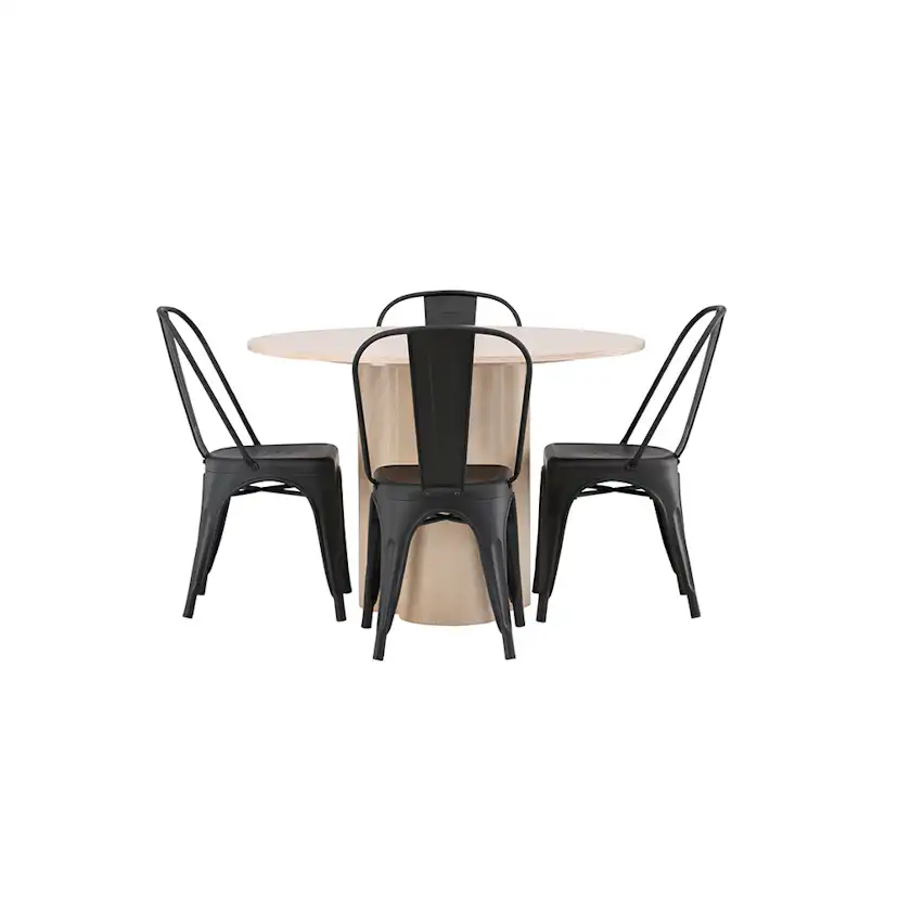 Matgrupp Venture Home Olivia Natur med 4 Tempe Stolar