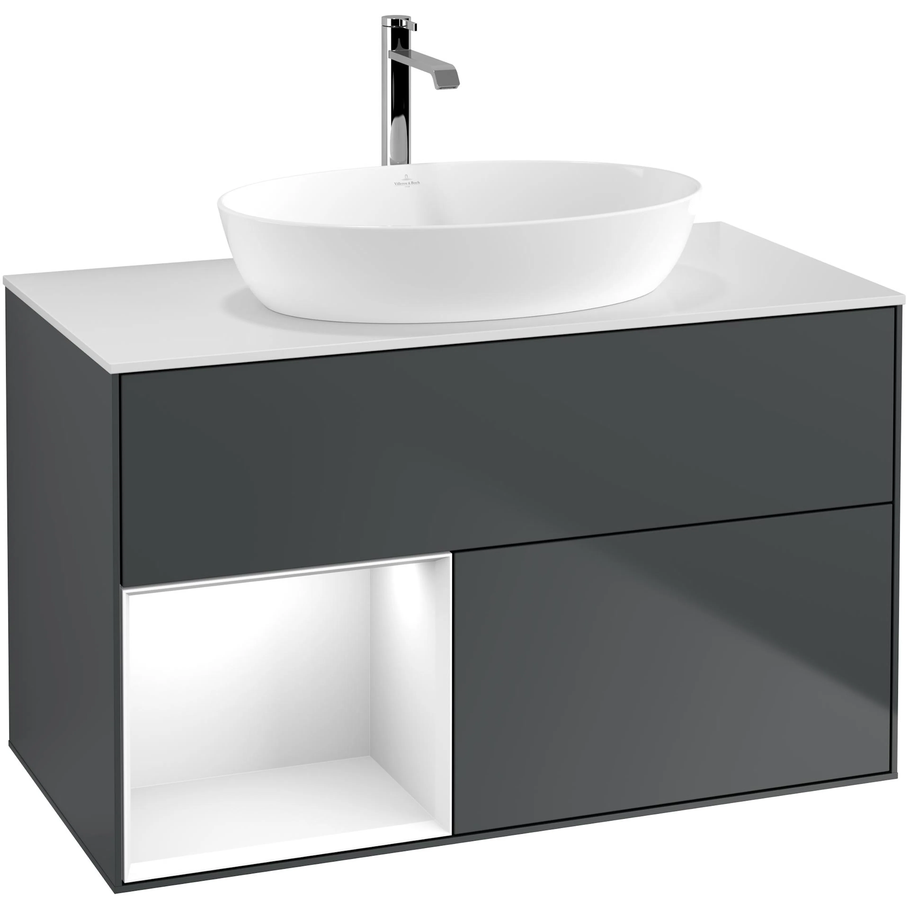 Tvättställsskåp Villeroy & Boch Finion med 2 Lådor Hylla och Bänkskiva för Fristående Tvättställ från Artis & Collaro