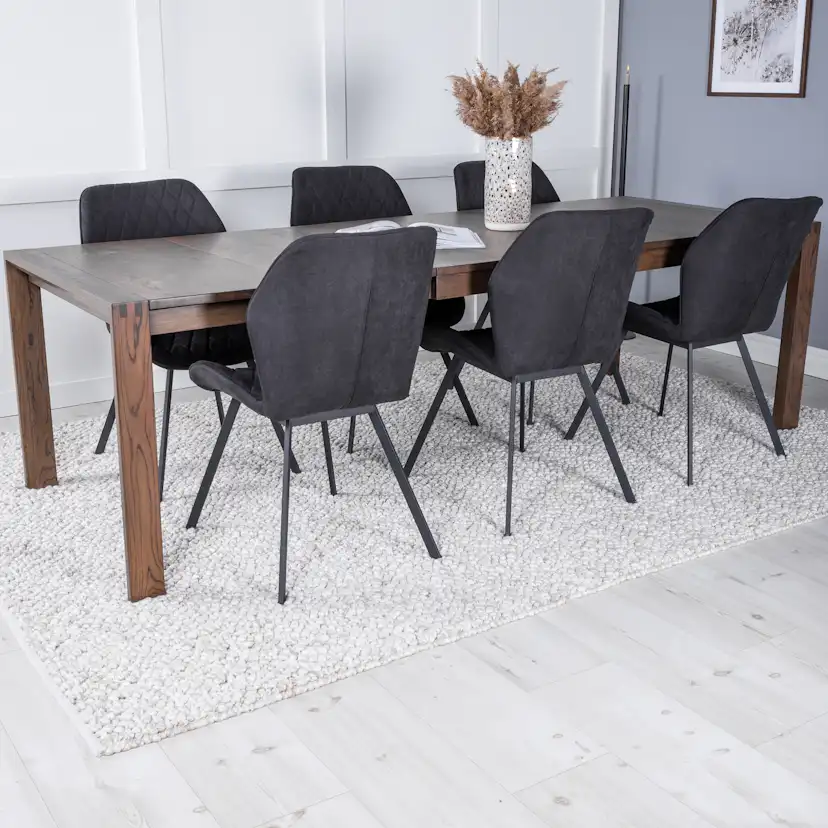 Matgrupp Venture Home Shy med 6 Geneva Matstolar