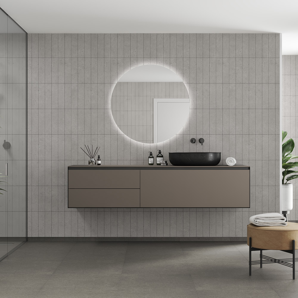 Våtrumsskiva Fibo 2490-M0830 GEM Rough Cement 10x620x2400 mm