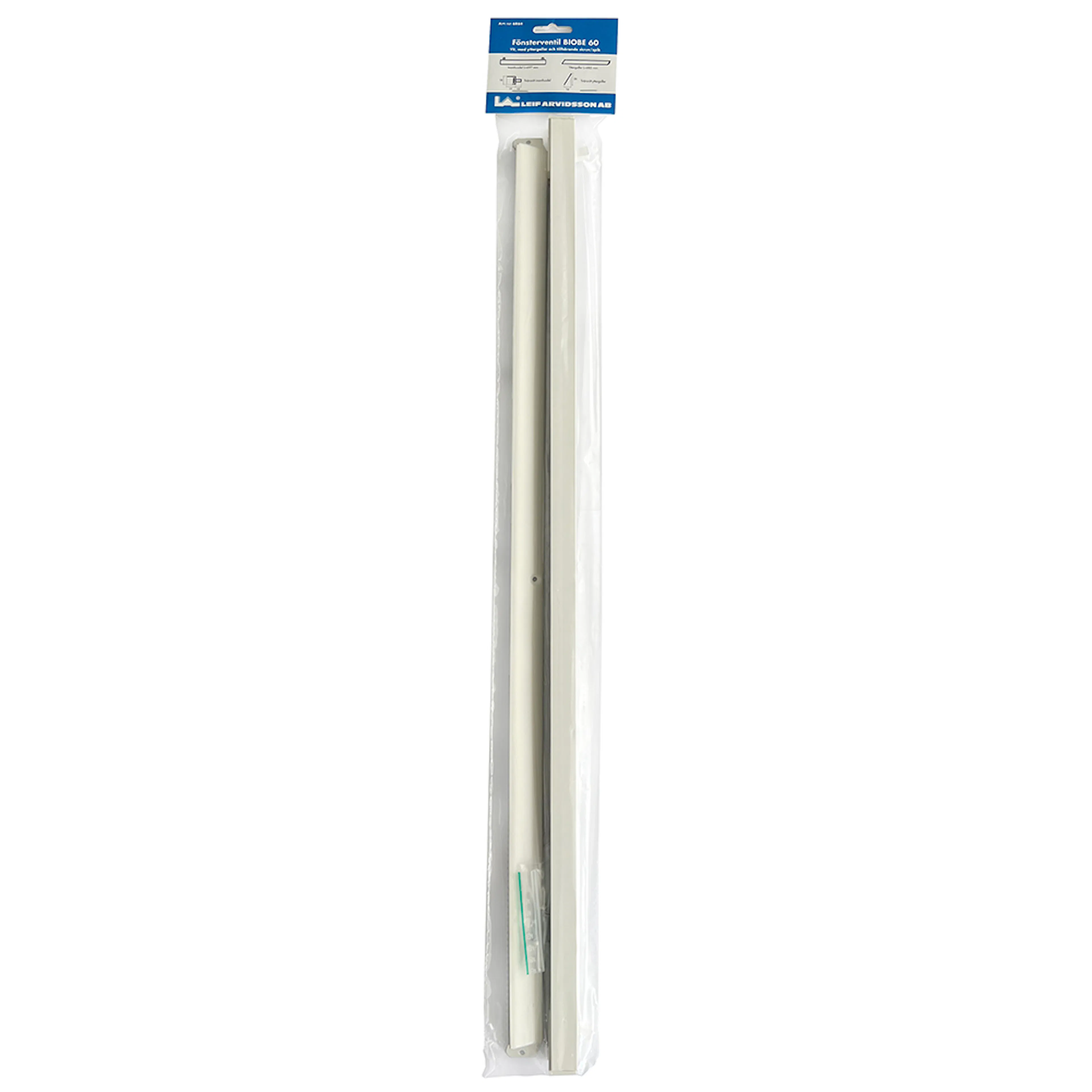 KP BIOBE VIT 60 fönstervent, kompl med yttergaller Vit, 697 mm
