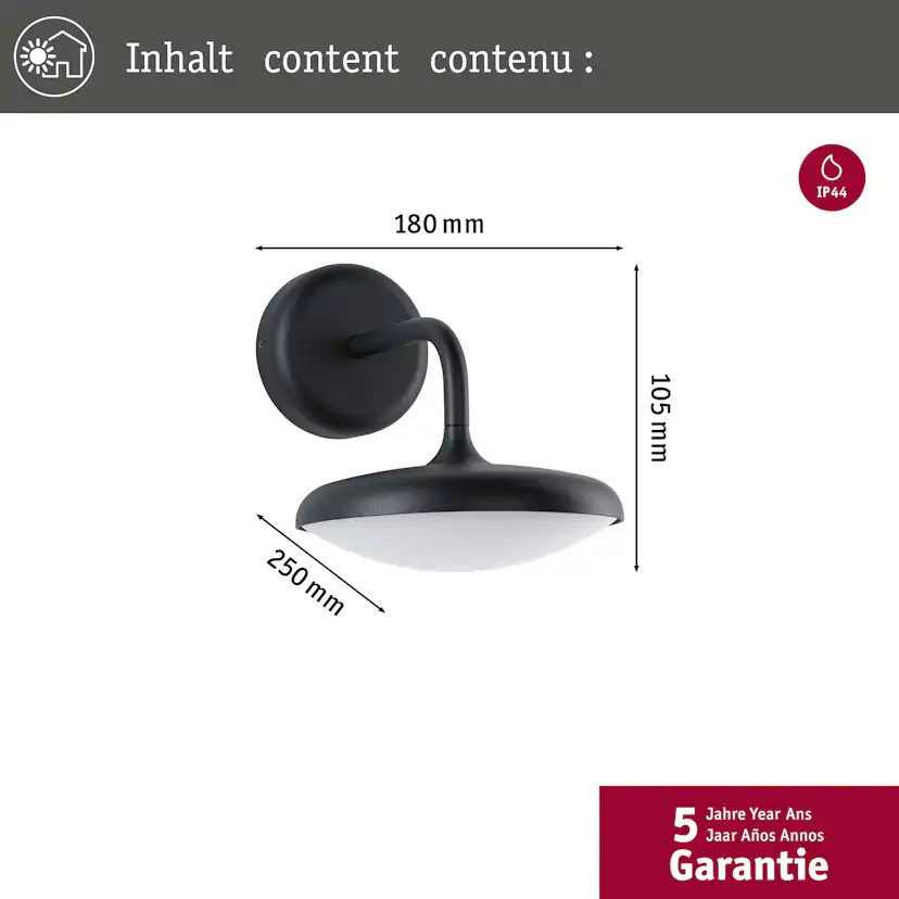 Fasadbelysning LED Paulmann Nostro Seawater Resistant IP44 230V