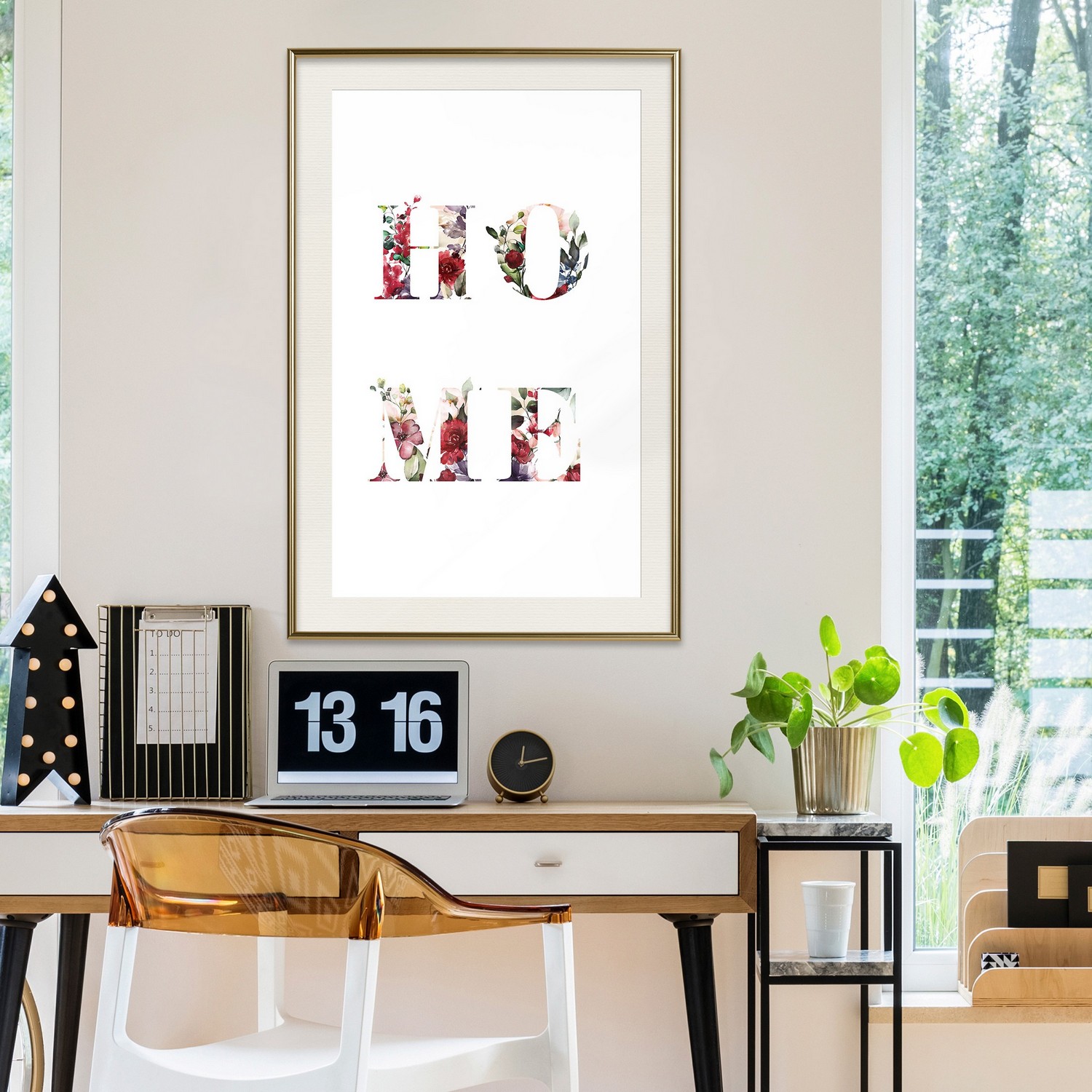 Poster Artgeist Affisch Home in Flowers