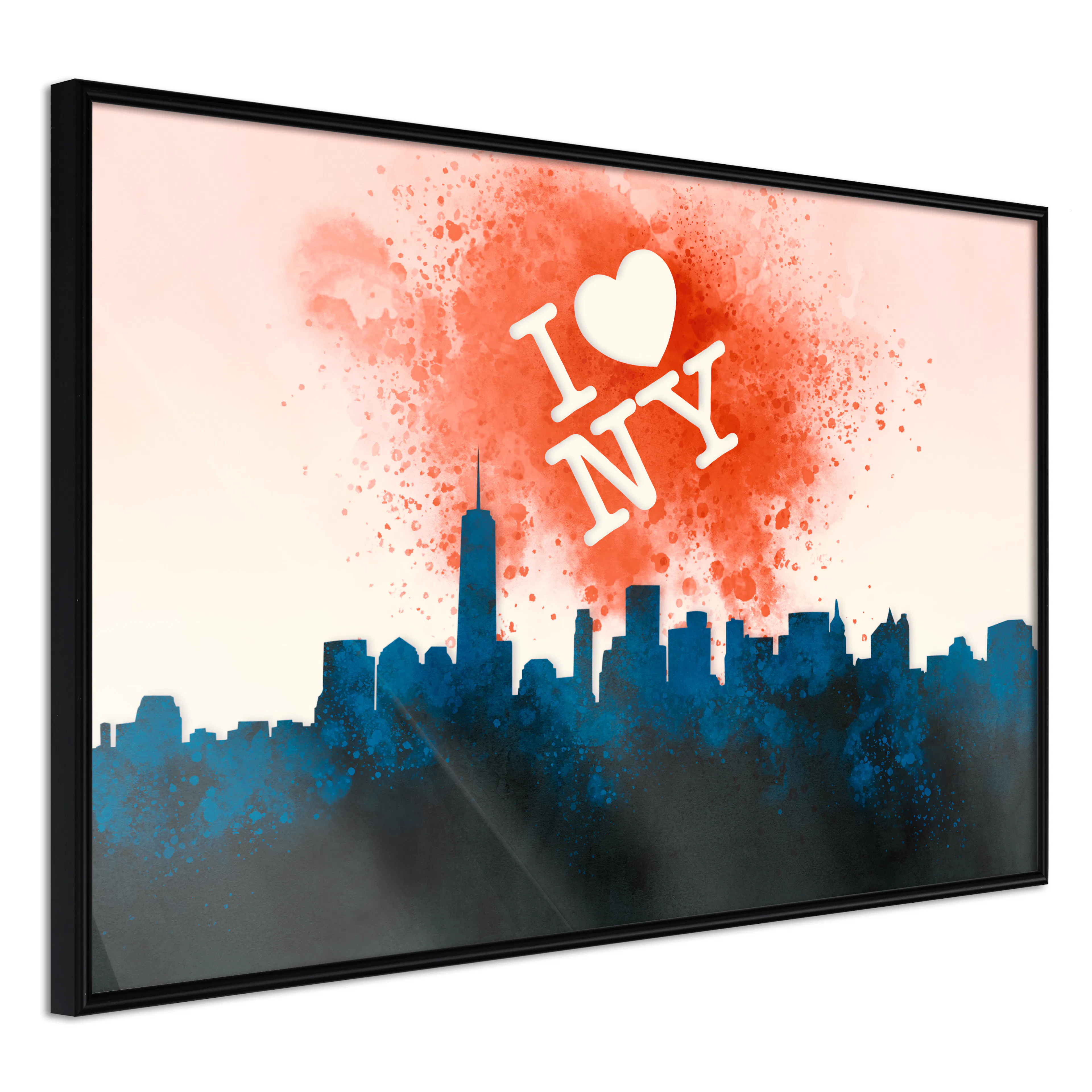 Affisch - I Love NY [Poster] 30x20 Svart ram, 30x20 cm