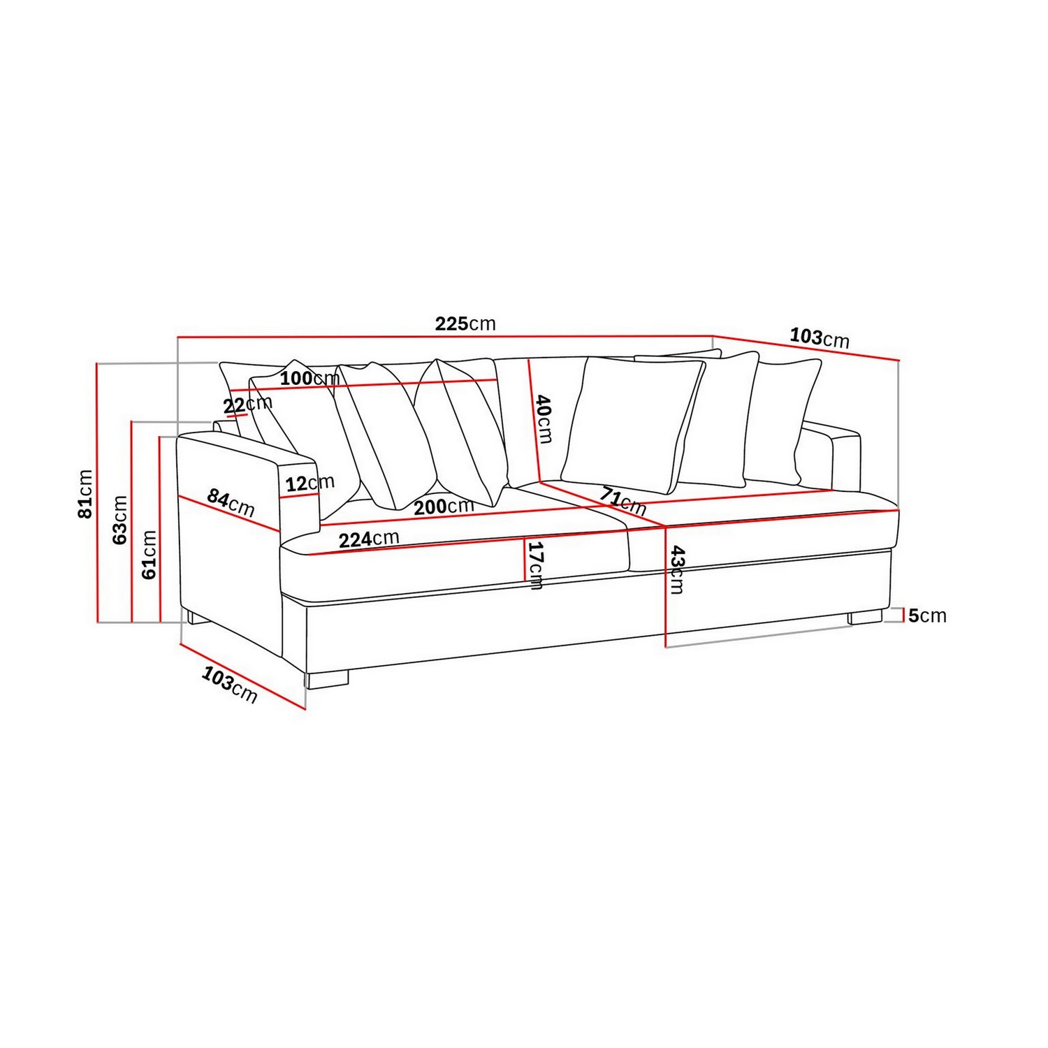 Soffa Scandinavian Choice Rossita 4-sits Djup Soffa