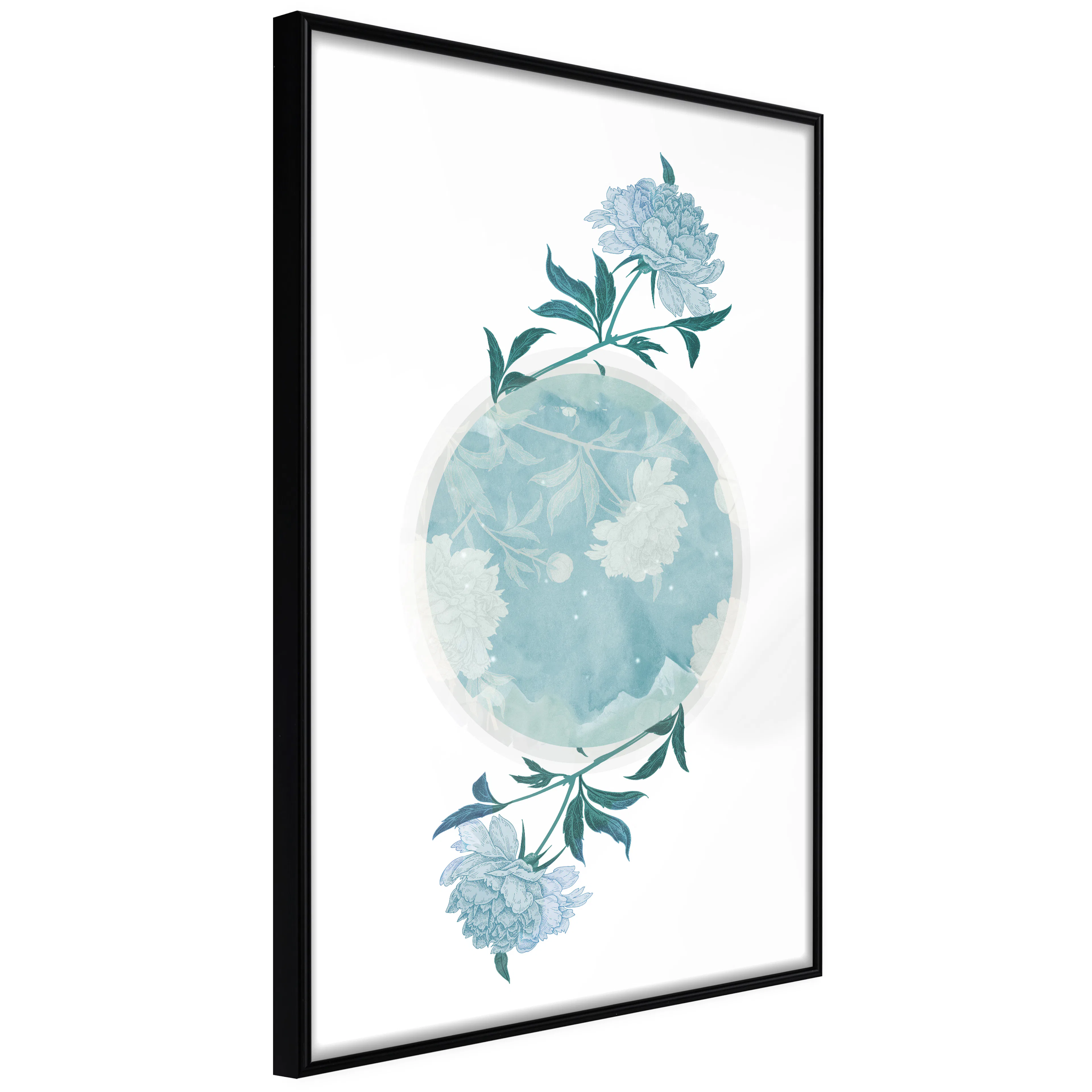 Affisch - Floral Planet [Poster] 20x30 Svart ram, 20x30 cm