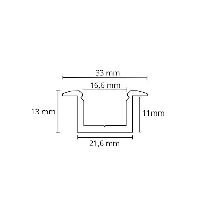 Profil SG ARMATUREN Infälld Stripline 1,8M V
