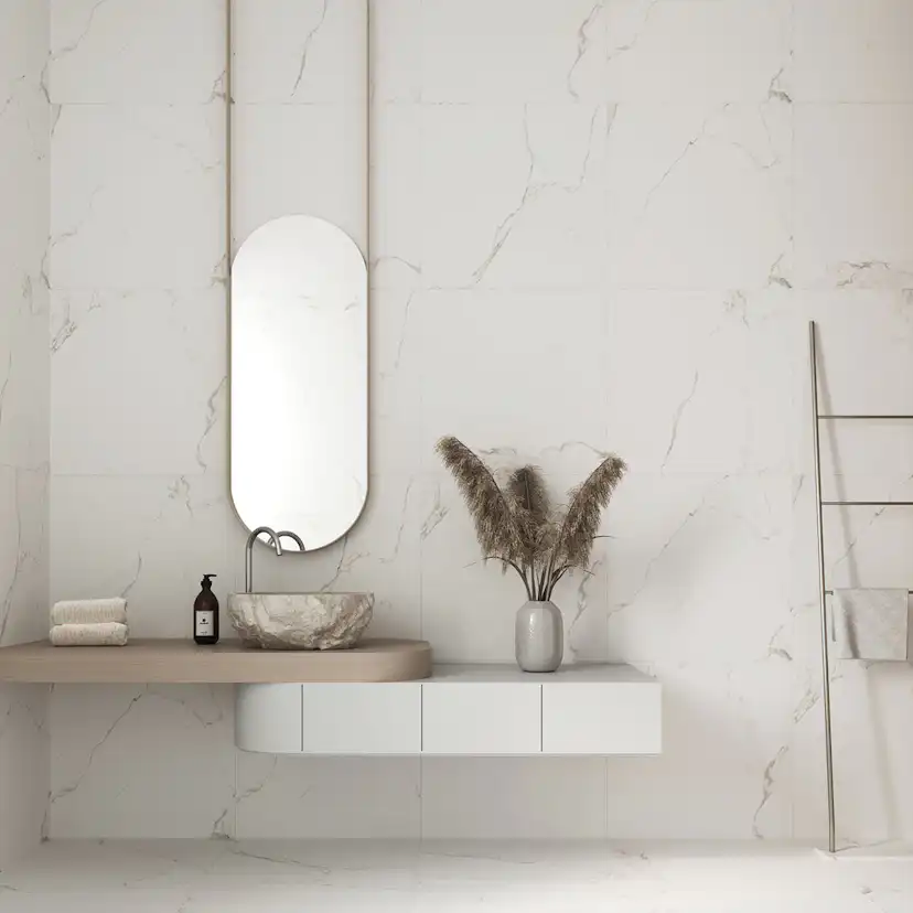 Klinker Tenfors Carrara Marmor Matt 60x60